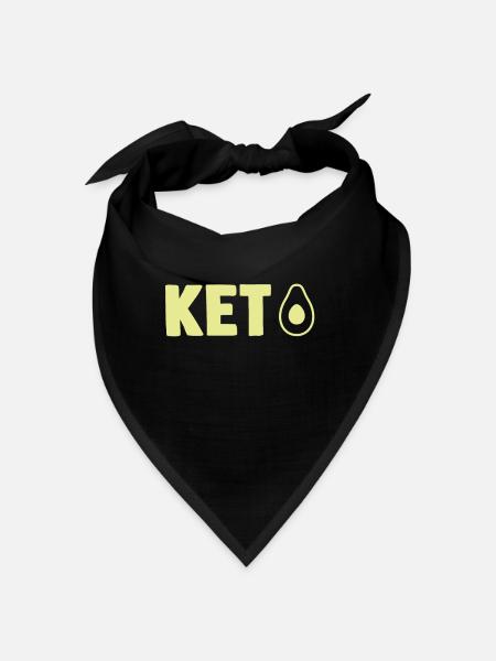Keto Diet Carbohydrates Ketosis Calories Bacon Eggs - Bandana - black - Front