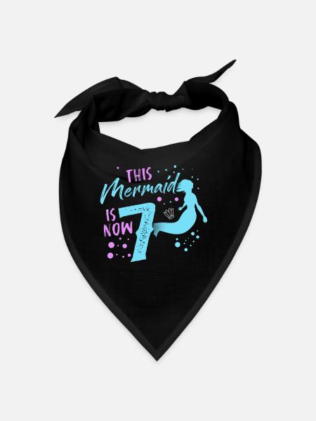 Meerjungfrau Geschenk Meer Nixe Mermaid JGA Braut - Bandana - Schwarz - Vorne