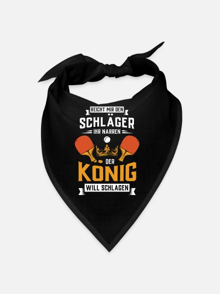 Tischtennis Geschenk Ping Pong Table Tennis - Bandana - Schwarz - Vorne