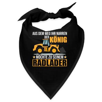 Radlader aus dem Weg Radladerfahrer - Bandana - Schwarz - Vorne