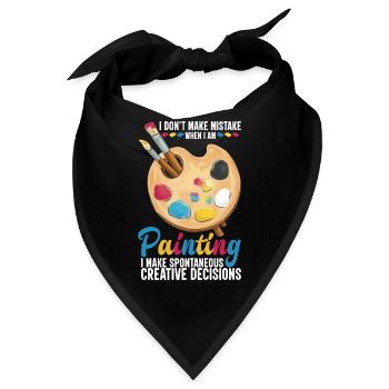Kreative Kunst Malerei Traditionelles Design Gesch - Bandana - Schwarz - Vorne