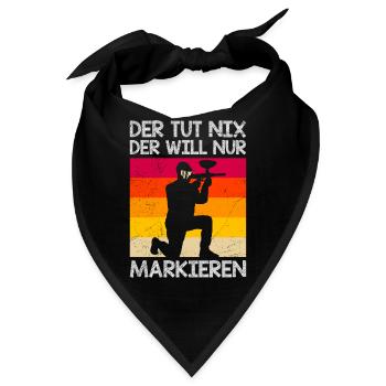 Der tut nix der will nur markieren Paintball - Bandana - Schwarz - Vorne