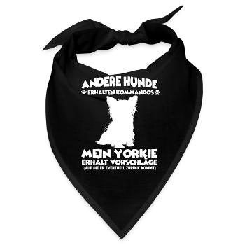 Lustig Obedience Yorkshire Terrier Hundetraining - Bandana - Schwarz - Vorne