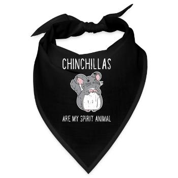 Chinchillas sind mein Geisttier - Grey - Bandana - Schwarz - Vorne