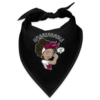 Arab Girl Unbreakable I Arab Heritage I Qatar Flag - Bandana - Schwarz - Vorne