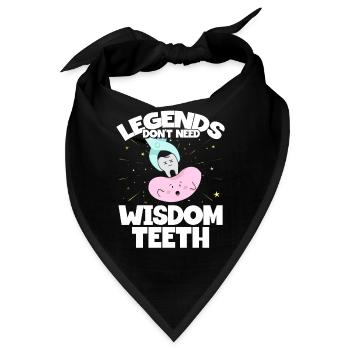 Weisheitszähne Weisheitszahn Patient Zahnarzt - Bandana - Schwarz - Vorne