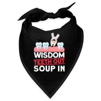 Weisheitszähne Weisheitszahn Patient Zahnarzt - Bandana - Schwarz - Vorne
