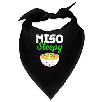 miso sleepy, japanese food, miso - Bandana - Schwarz - Vorne