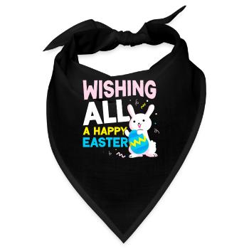 Ich Wünsche Allen Ein Frohes Osterfest Ostern - Bandana - Schwarz - Vorne