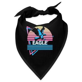 Eagle Retro Geschenk - Bandana - Schwarz - Vorne