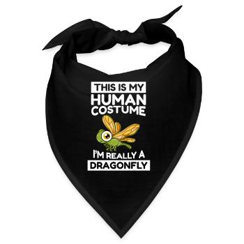 This Is My Human Costume I'm Really A Dragonfly - Bandana - Schwarz - Vorne