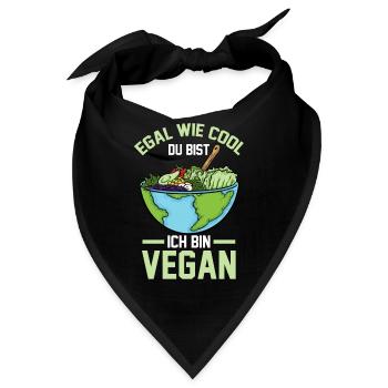 Vegan Vegetarier Veganer - Bandana - Schwarz - Vorne
