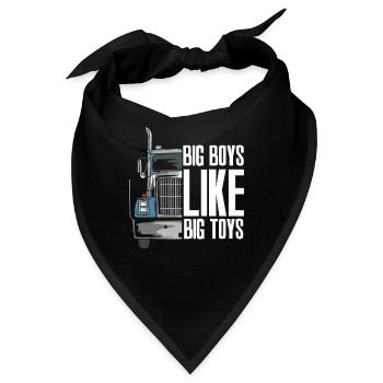 TRUCKER: Big Boys Like Big Toys - Bandana - Schwarz - Vorne