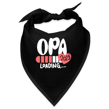 Opa 2023 - Opa werden - Bald Opa - Bandana - Schwarz - Vorne
