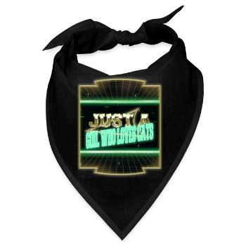 animal love cute cat owner awesome joke bow tie - Bandana - Schwarz - Vorne