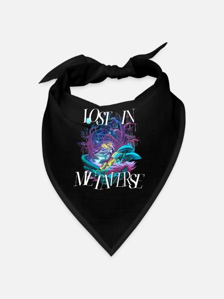 Lost In Metaverse Quote Tale Virtuality Game - Bandana - black - Front