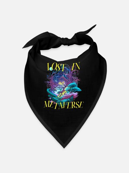 Lost In Metaverse Quote Tale Virtuality Game - Bandana - black - Front
