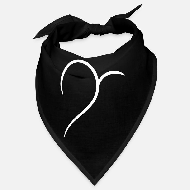 Cool Half White Heart Bandana