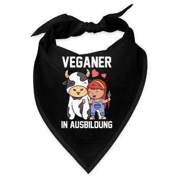 Veganer Vegan - Bandana - Schwarz - Vorne