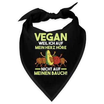 Veganer Vegan - Bandana - Schwarz - Vorne