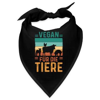 Veganer Vegan - Bandana - Schwarz - Vorne