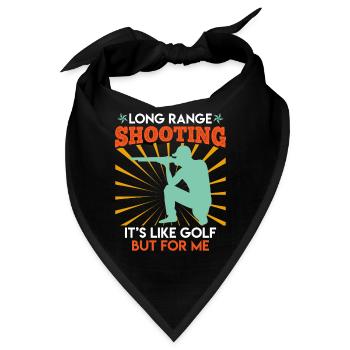 Long Range Shooting ist wie Golf Sportschütze - Bandana - Schwarz - Vorne
