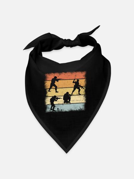 Soldat Retro - Bandana - Schwarz - Vorne