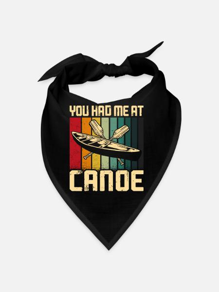Canoe Canoeing Vintage Retro You - Bandana - black - Front