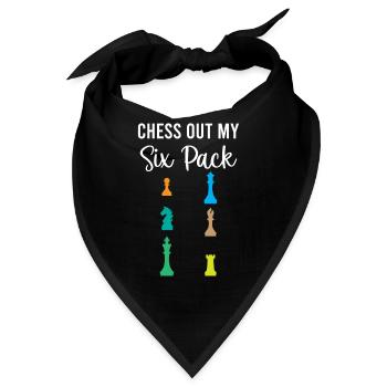 Chess Out My Six Pack - Checkmate Chess Player - Bandana - Schwarz - Vorne