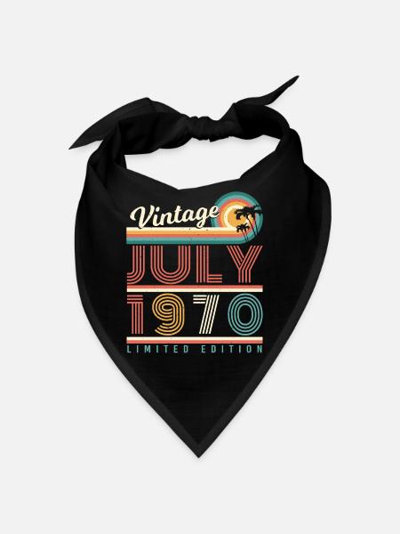 1970 Im Juli Vintage - Bandana - Schwarz - Vorne
