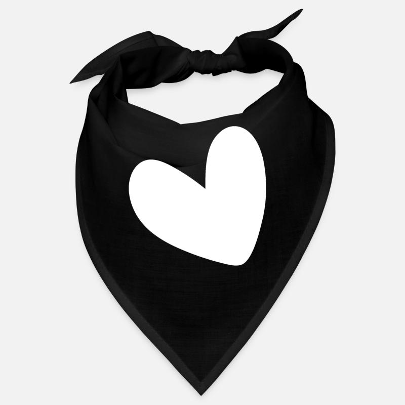 Cœur Blanc Simple Bandana