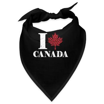 Heart Canada Flag Proud Canadian Canada Day - Bandana - Schwarz - Vorne