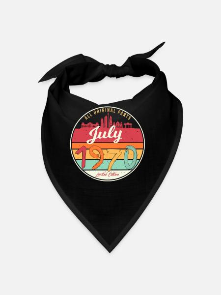 1970 July Retro - Bandana - black - Front