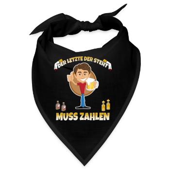Junggesellenabschied Alkohol und Feier Spruch - Bandana - Schwarz - Vorne