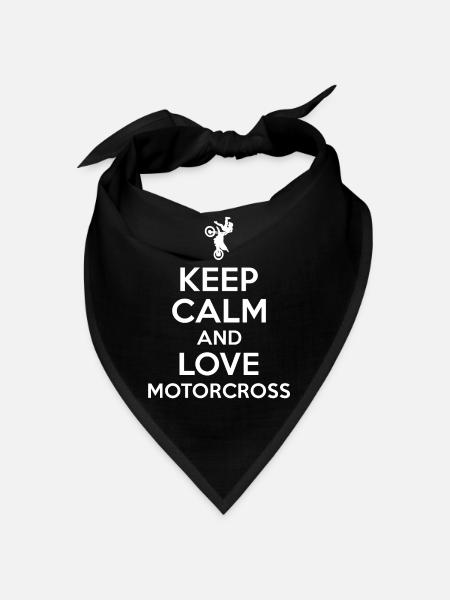 Motorcross Motocross Motorcycle Saying - Bandana - black - Front