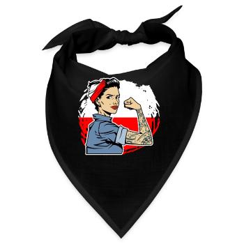 Polska Pole Polnisches Polen Polin - Bandana - Schwarz - Vorne