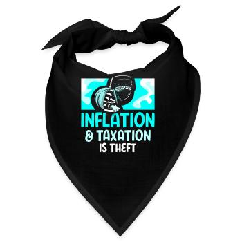 Inflation Und Steuern Sind Raub Stagflation Humor - Bandana - Schwarz - Vorne
