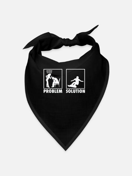 Snowboarding Snowboarder Athletes Statement - Bandana - Schwarz - Vorne