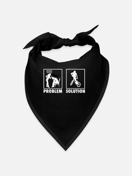 BMX Bikers Statement Problem Solution. - Bandana - black - Front
