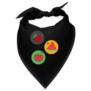 Früchte - Bandana - Schwarz - Vorne