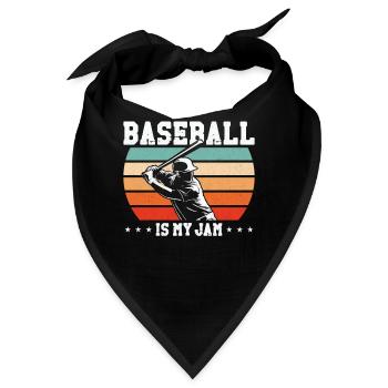 Baseball Fan Retro Vintage Batter - Bandana - Schwarz - Vorne