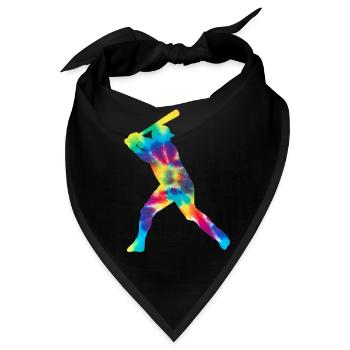 Baseball Fan Tie Dye Batter - Bandana - Schwarz - Vorne