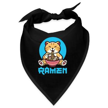Lustige Katzen-ramen Für Alle - Bandana - Schwarz - Vorne