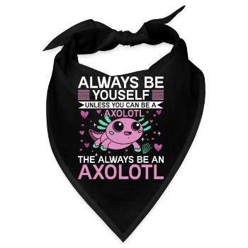 Axolotl Amphibie Lurch Salamander - Bandana - Schwarz - Vorne