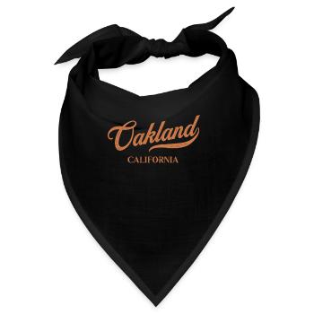 Retro USA California Vintage Oakland - Bandana - Schwarz - Vorne