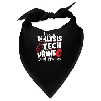 Ich bin Dialysetechniker und Urin gute Hände - Blood - Bandana - Schwarz - Vorne
