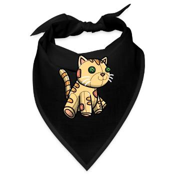 Orange Katze Niedliches Kuscheltier - Bandana - Schwarz - Vorne