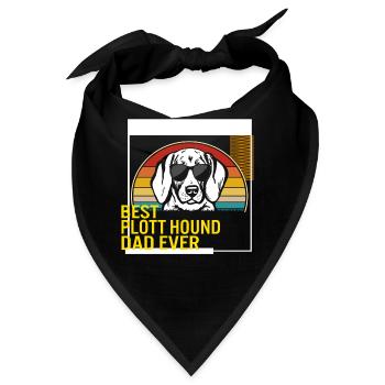 Bestes Plott Hound Dad Ever T-Shirt - Bandana - Schwarz - Vorne