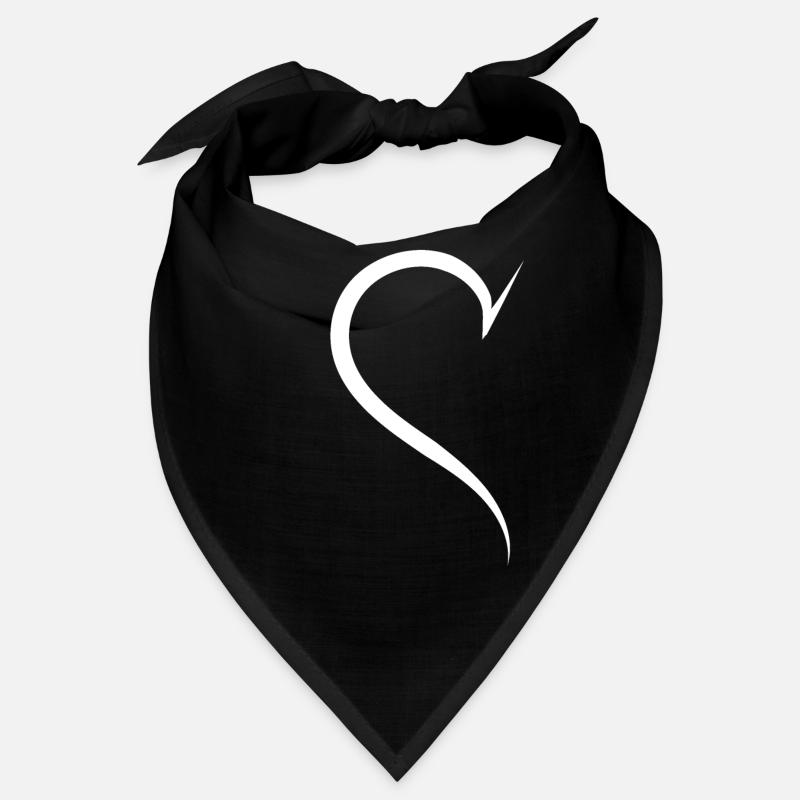 Demi-cœur simple blanc Bandana