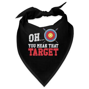 Archery Bow Archer Vintage Target - Bandana - Schwarz - Vorne